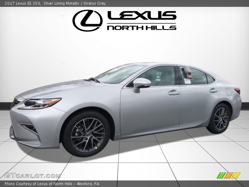 Silver Lining Metallic / Stratus Gray 2017 Lexus ES 350