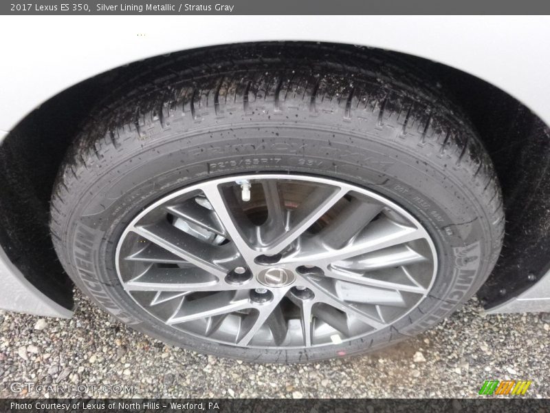 Silver Lining Metallic / Stratus Gray 2017 Lexus ES 350