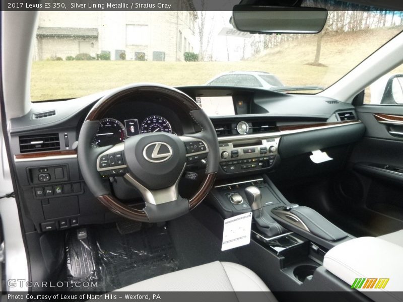 Silver Lining Metallic / Stratus Gray 2017 Lexus ES 350
