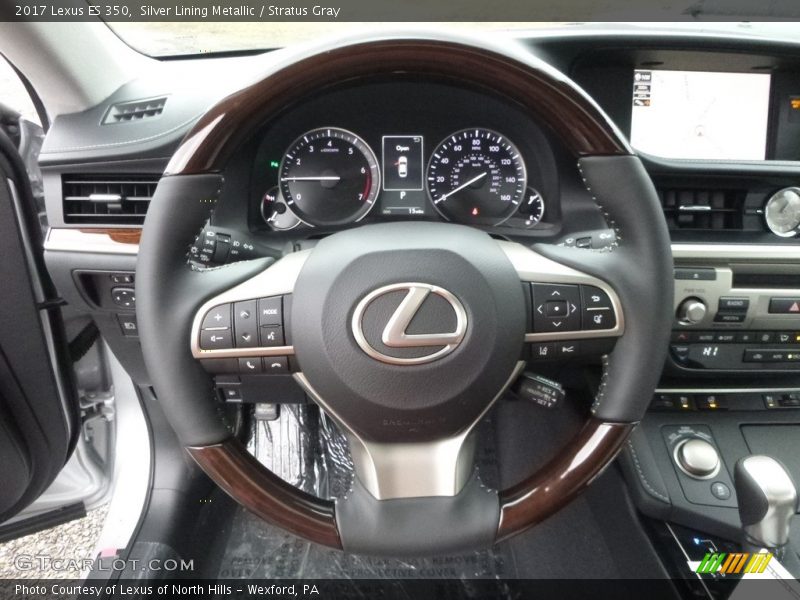 Silver Lining Metallic / Stratus Gray 2017 Lexus ES 350