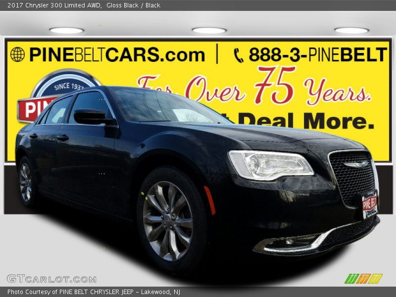 Gloss Black / Black 2017 Chrysler 300 Limited AWD
