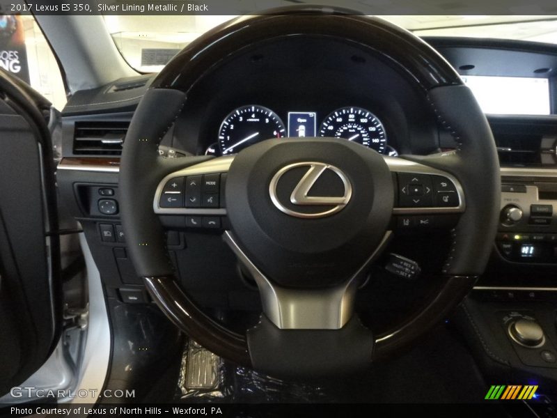 Silver Lining Metallic / Black 2017 Lexus ES 350
