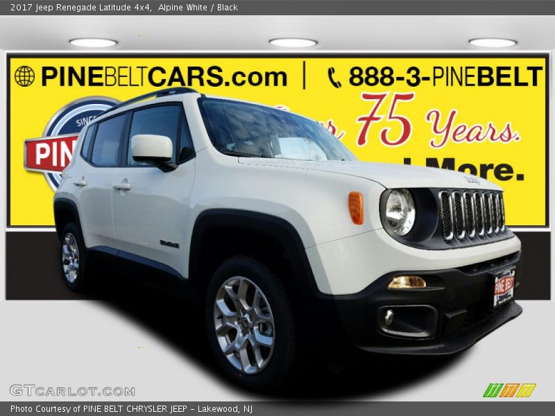 Alpine White / Black 2017 Jeep Renegade Latitude 4x4