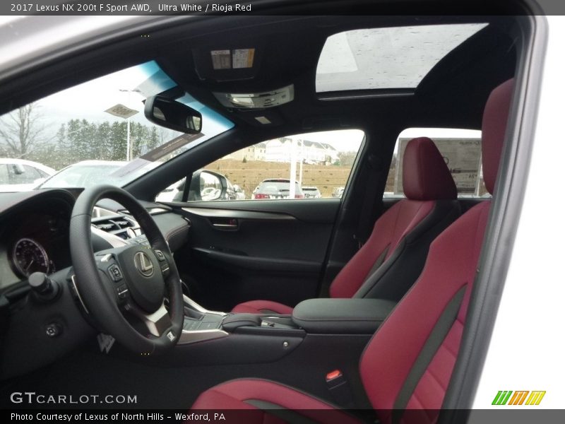 Ultra White / Rioja Red 2017 Lexus NX 200t F Sport AWD