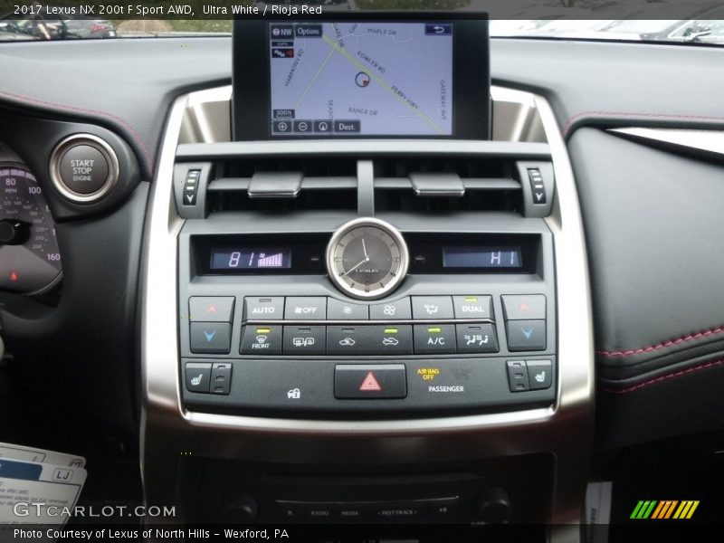 Ultra White / Rioja Red 2017 Lexus NX 200t F Sport AWD