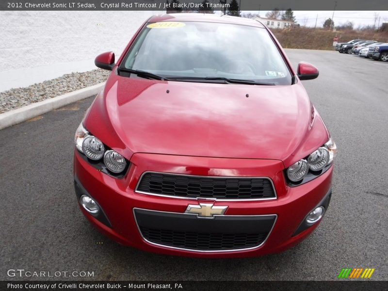 Crystal Red Tintcoat / Jet Black/Dark Titanium 2012 Chevrolet Sonic LT Sedan