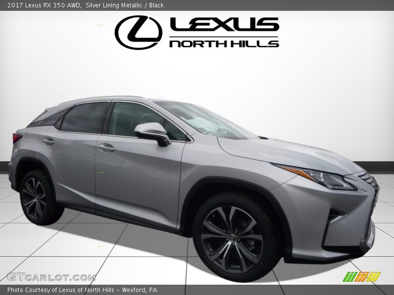Silver Lining Metallic / Black 2017 Lexus RX 350 AWD