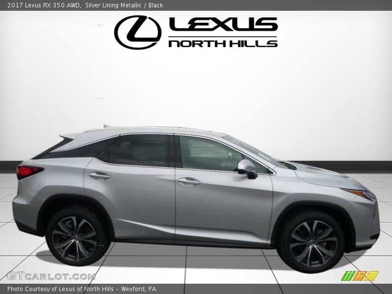 Silver Lining Metallic / Black 2017 Lexus RX 350 AWD
