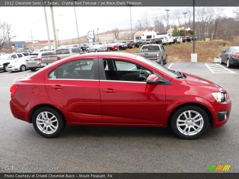 Crystal Red Tintcoat / Jet Black/Dark Titanium 2012 Chevrolet Sonic LT Sedan