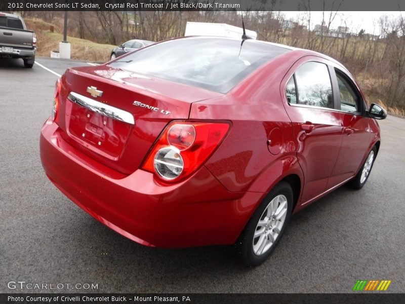 Crystal Red Tintcoat / Jet Black/Dark Titanium 2012 Chevrolet Sonic LT Sedan