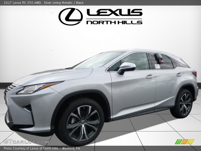 Silver Lining Metallic / Black 2017 Lexus RX 350 AWD