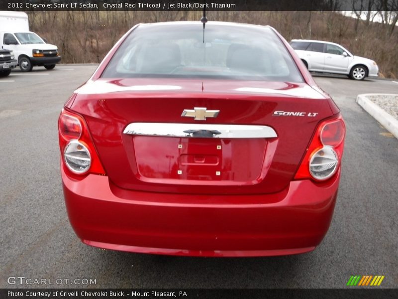Crystal Red Tintcoat / Jet Black/Dark Titanium 2012 Chevrolet Sonic LT Sedan