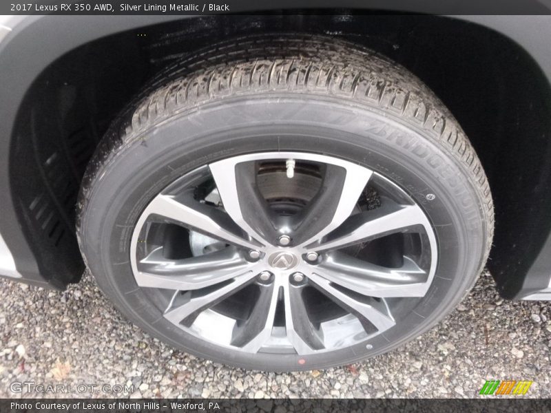 Silver Lining Metallic / Black 2017 Lexus RX 350 AWD