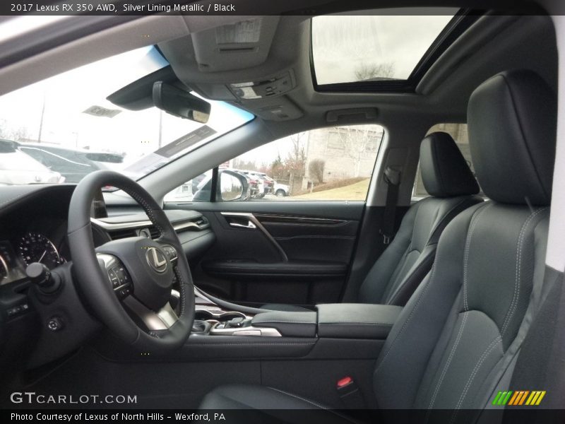 Silver Lining Metallic / Black 2017 Lexus RX 350 AWD
