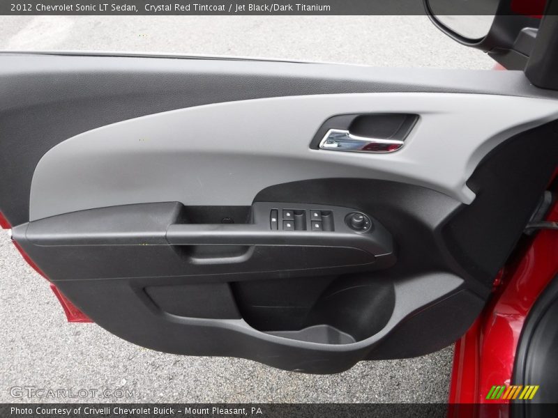 Crystal Red Tintcoat / Jet Black/Dark Titanium 2012 Chevrolet Sonic LT Sedan