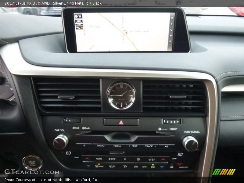 Silver Lining Metallic / Black 2017 Lexus RX 350 AWD