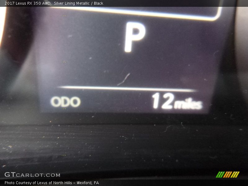 Silver Lining Metallic / Black 2017 Lexus RX 350 AWD