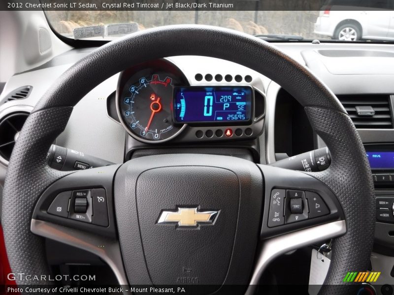 Crystal Red Tintcoat / Jet Black/Dark Titanium 2012 Chevrolet Sonic LT Sedan