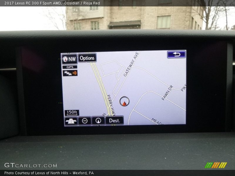 Navigation of 2017 RC 300 F Sport AWD