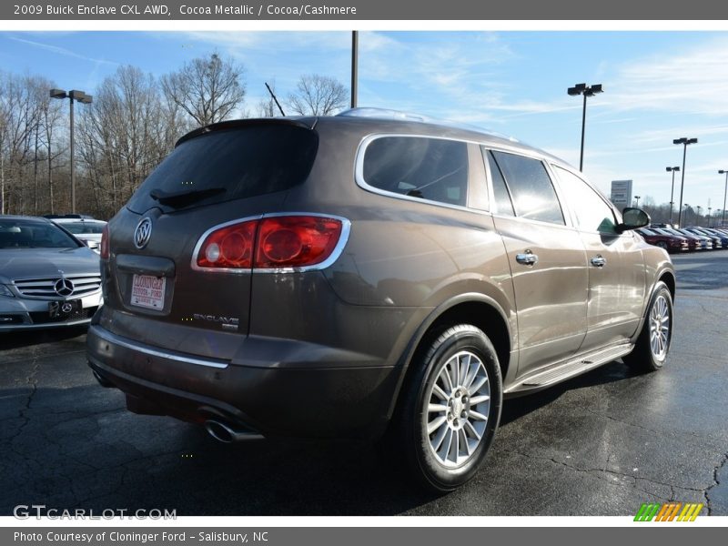 Cocoa Metallic / Cocoa/Cashmere 2009 Buick Enclave CXL AWD