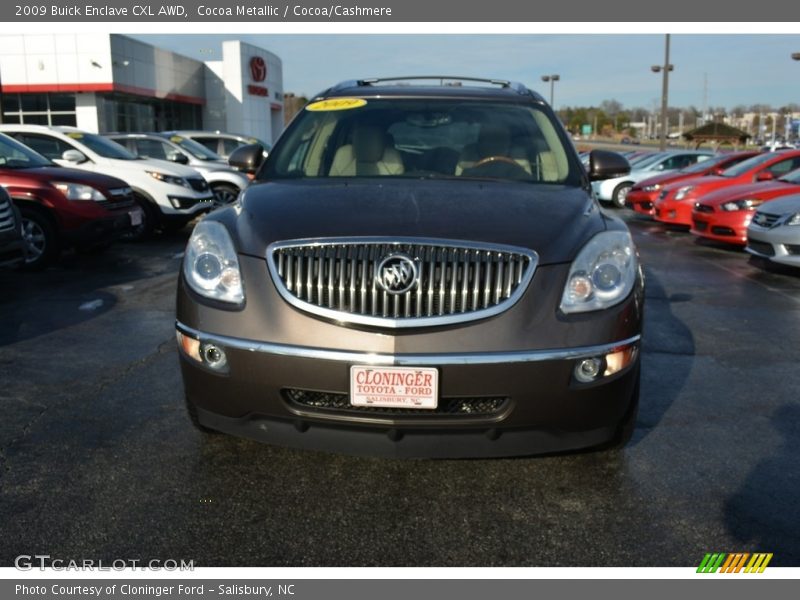 Cocoa Metallic / Cocoa/Cashmere 2009 Buick Enclave CXL AWD