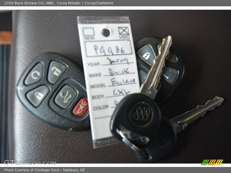 Cocoa Metallic / Cocoa/Cashmere 2009 Buick Enclave CXL AWD