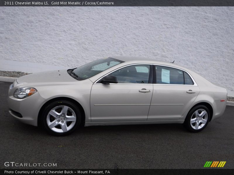 Gold Mist Metallic / Cocoa/Cashmere 2011 Chevrolet Malibu LS