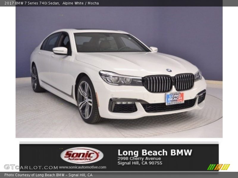 Alpine White / Mocha 2017 BMW 7 Series 740i Sedan