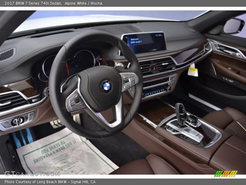 Alpine White / Mocha 2017 BMW 7 Series 740i Sedan