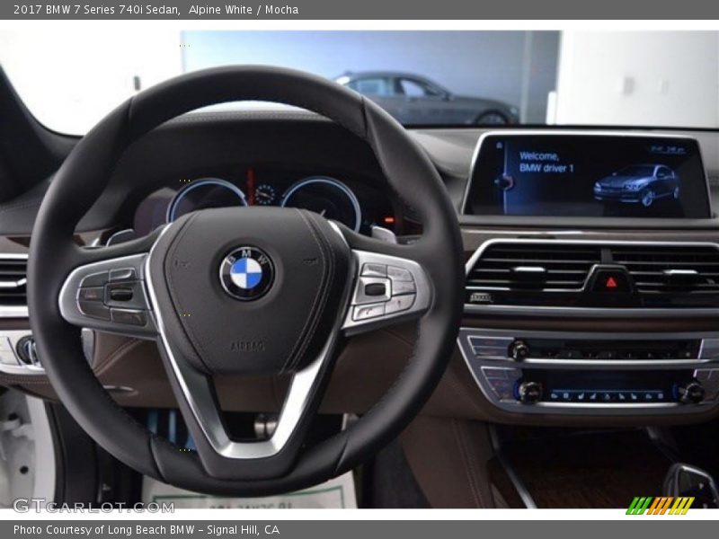 Alpine White / Mocha 2017 BMW 7 Series 740i Sedan