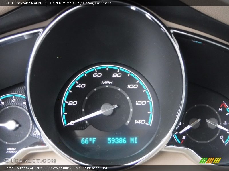 Gold Mist Metallic / Cocoa/Cashmere 2011 Chevrolet Malibu LS