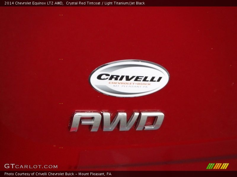 Crystal Red Tintcoat / Light Titanium/Jet Black 2014 Chevrolet Equinox LTZ AWD