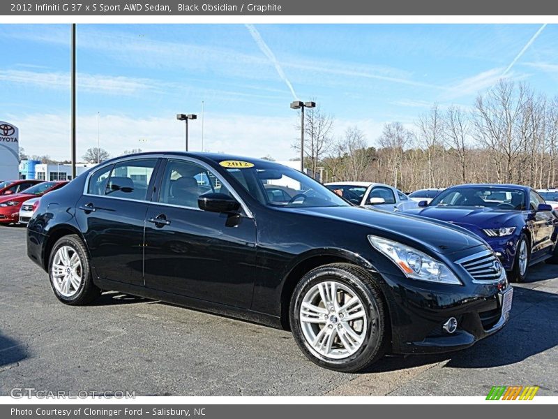 Black Obsidian / Graphite 2012 Infiniti G 37 x S Sport AWD Sedan