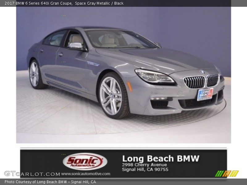Space Gray Metallic / Black 2017 BMW 6 Series 640i Gran Coupe