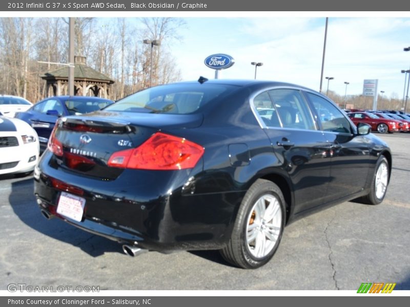 Black Obsidian / Graphite 2012 Infiniti G 37 x S Sport AWD Sedan