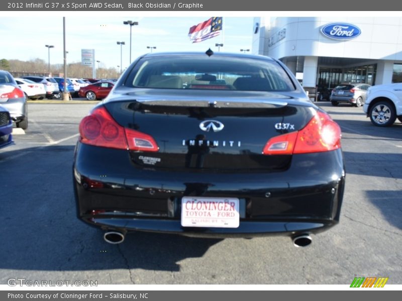 Black Obsidian / Graphite 2012 Infiniti G 37 x S Sport AWD Sedan