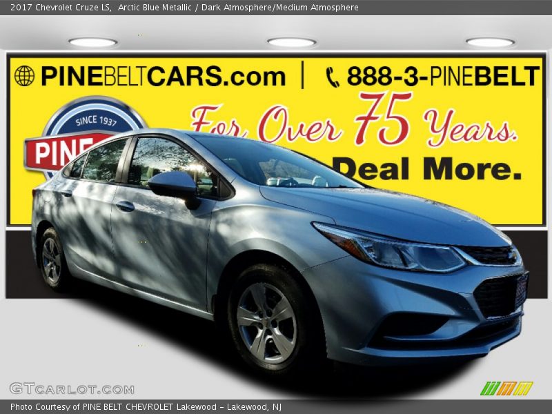 Arctic Blue Metallic / Dark Atmosphere/Medium Atmosphere 2017 Chevrolet Cruze LS