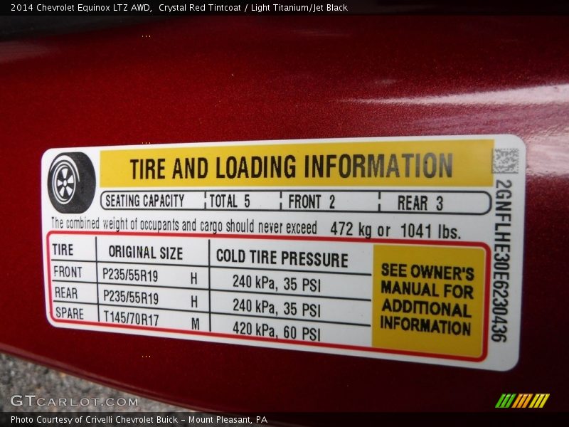 Crystal Red Tintcoat / Light Titanium/Jet Black 2014 Chevrolet Equinox LTZ AWD
