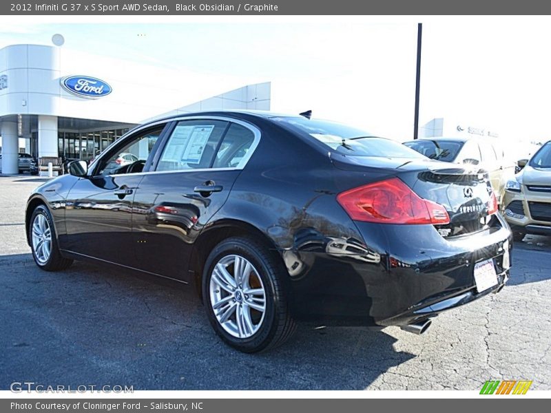 Black Obsidian / Graphite 2012 Infiniti G 37 x S Sport AWD Sedan