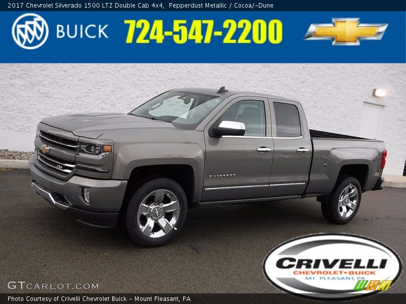 Pepperdust Metallic / Cocoa/­Dune 2017 Chevrolet Silverado 1500 LTZ Double Cab 4x4