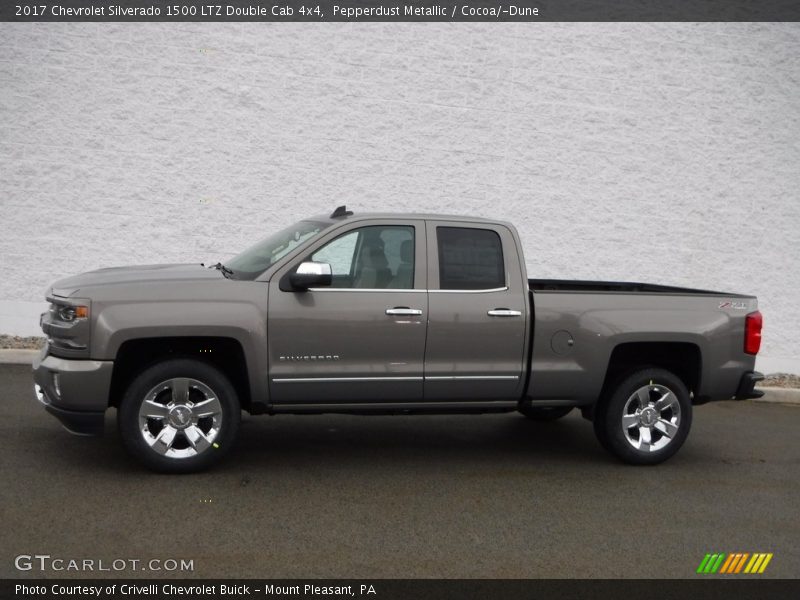 Pepperdust Metallic / Cocoa/­Dune 2017 Chevrolet Silverado 1500 LTZ Double Cab 4x4