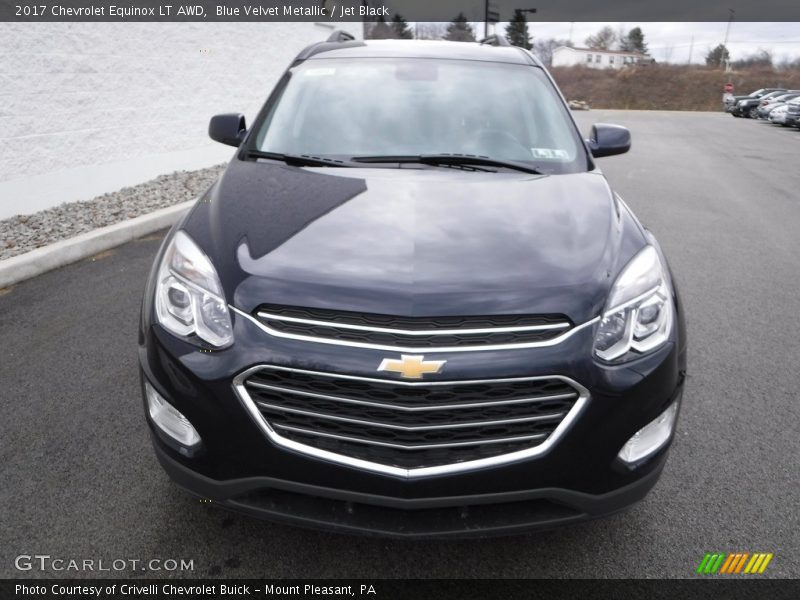 Blue Velvet Metallic / Jet Black 2017 Chevrolet Equinox LT AWD