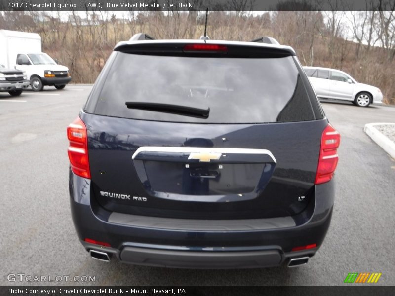 Blue Velvet Metallic / Jet Black 2017 Chevrolet Equinox LT AWD
