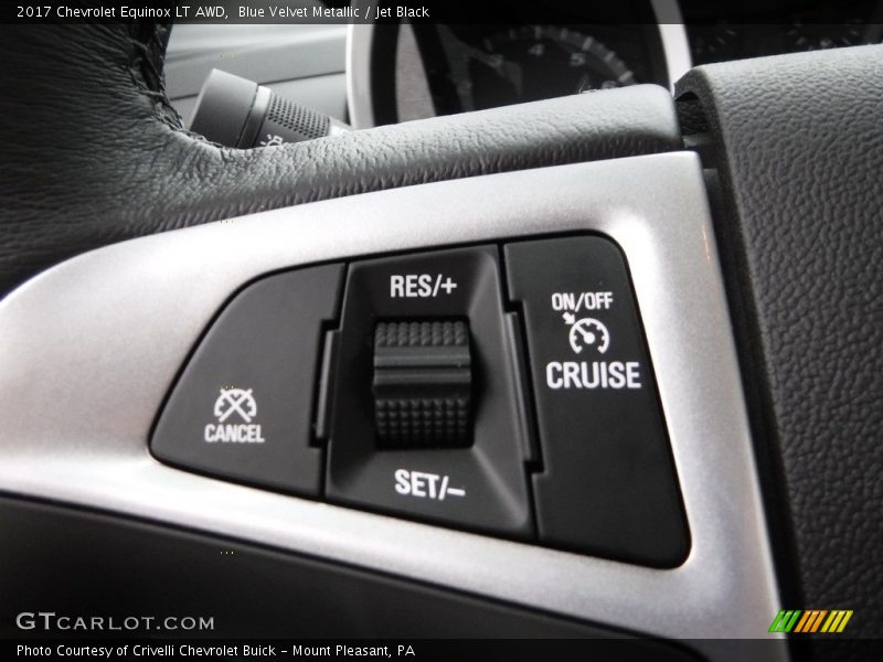 Blue Velvet Metallic / Jet Black 2017 Chevrolet Equinox LT AWD