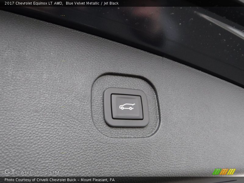 Blue Velvet Metallic / Jet Black 2017 Chevrolet Equinox LT AWD