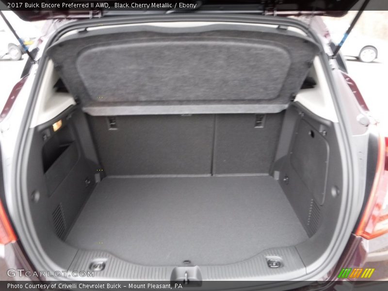 Black Cherry Metallic / Ebony 2017 Buick Encore Preferred II AWD