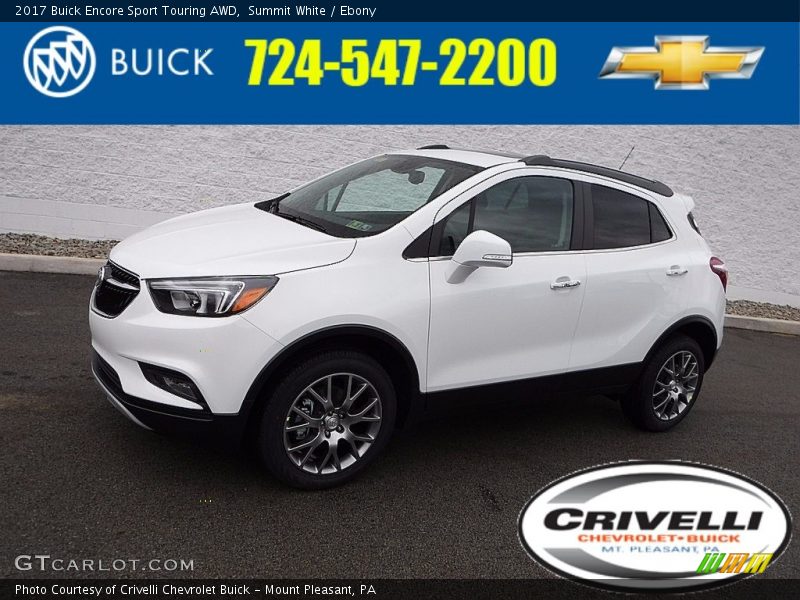 Summit White / Ebony 2017 Buick Encore Sport Touring AWD