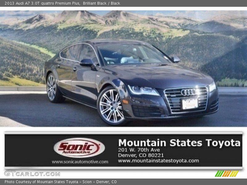 Brilliant Black / Black 2013 Audi A7 3.0T quattro Premium Plus