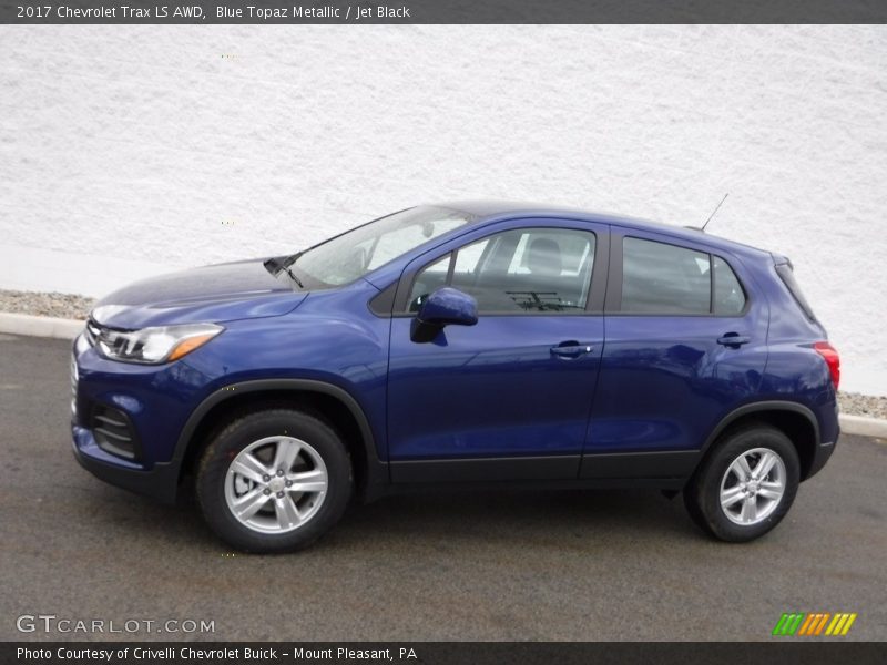 Blue Topaz Metallic / Jet Black 2017 Chevrolet Trax LS AWD