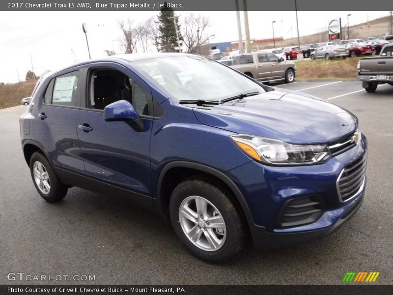 Blue Topaz Metallic / Jet Black 2017 Chevrolet Trax LS AWD